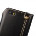 iPhone SE 5 5s - Top Quality Imported Argentina Genuine Leather Flip Wallet Protective Phone Cover Case - Black